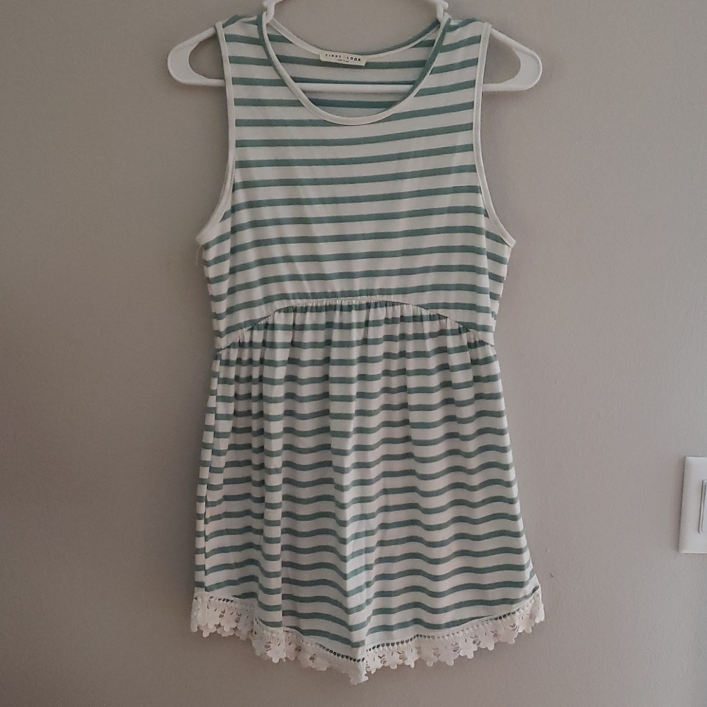 Striped babydoll tank